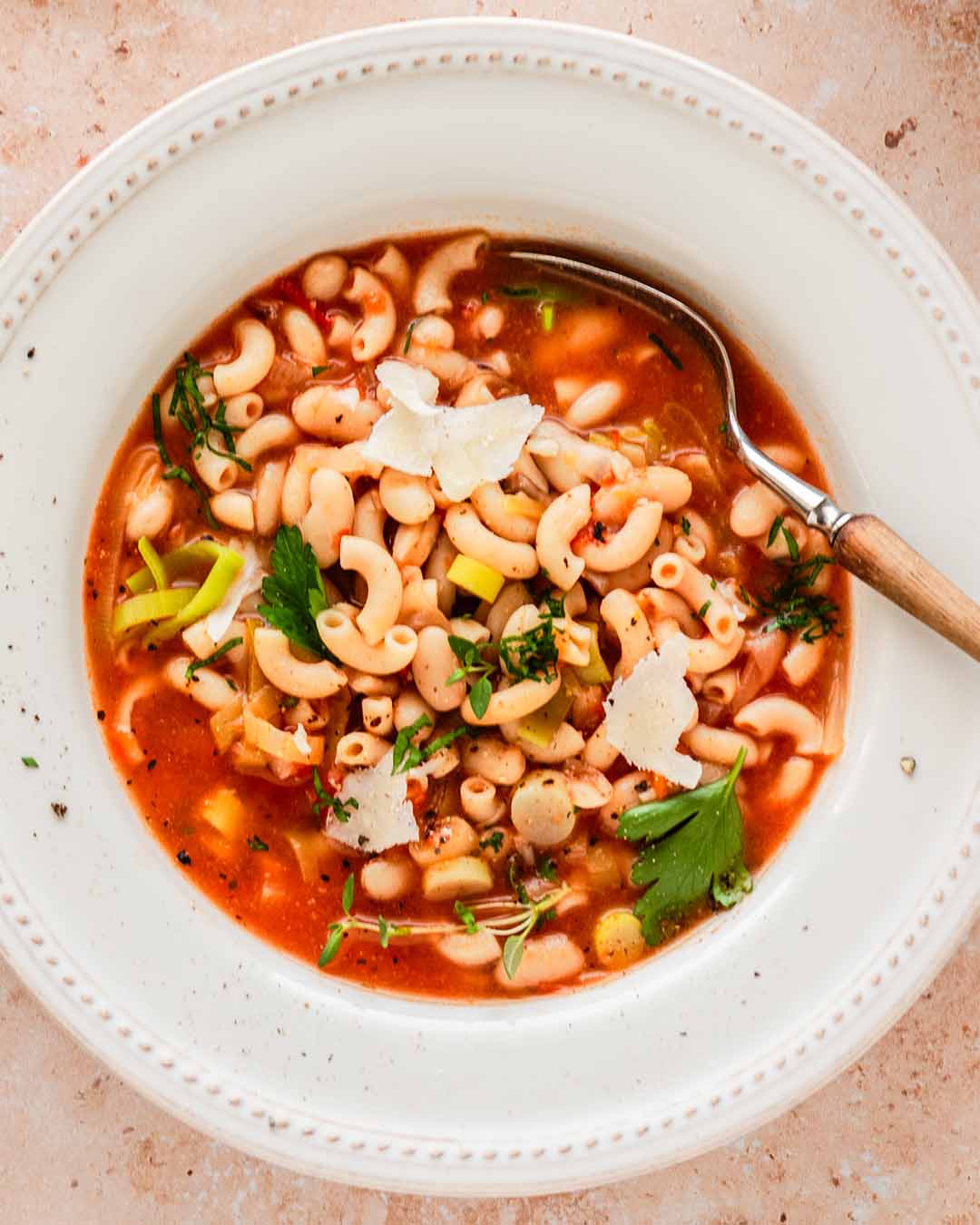 Bohnen Tomaten Suppe Mit Dinkel Nudeln 1