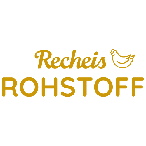 Logo Recheis Rohstoff mit stilisierter Henne