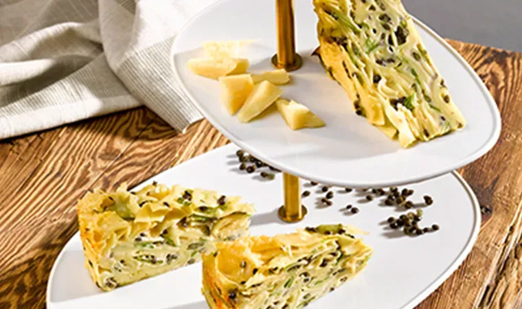 Pappardelle Torte mit Belugalinsen