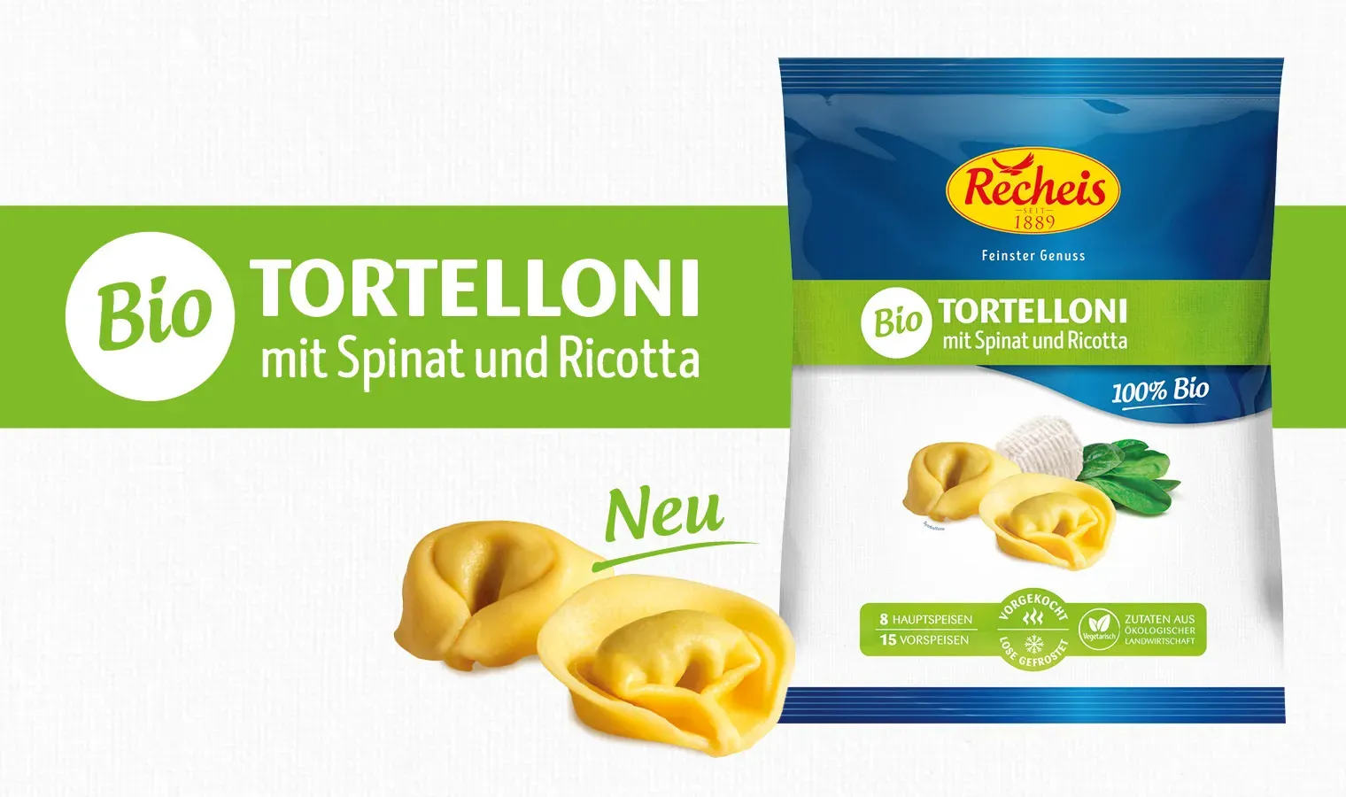 Presseaussendung Bio Tortelloni Spinat Ricotta