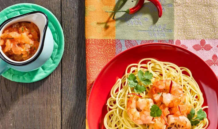 Fideo Seco (Mexikanische Nudeln mit Garnelen)