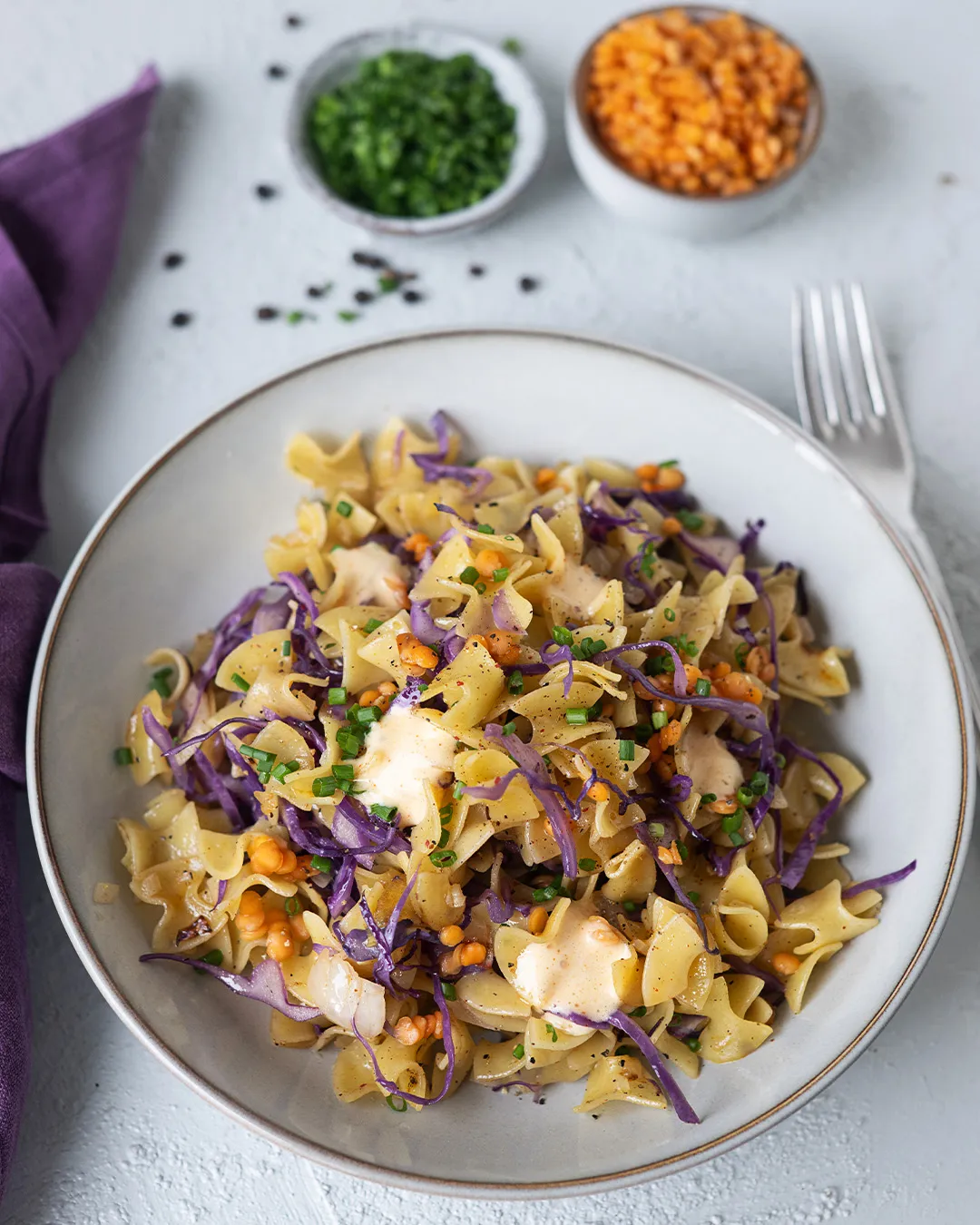 Vegane Krautfleckerl Mit Linsen
